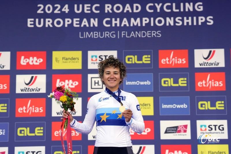 2024 UEC Road European Championships - Limburg - Flanders - Women Junior Individual Time Trial 13,3 km - 11/09/2024 - Paula Ostiz Taco (ESP) - photo Luca Bettini/SprintCyclingAgency?2024